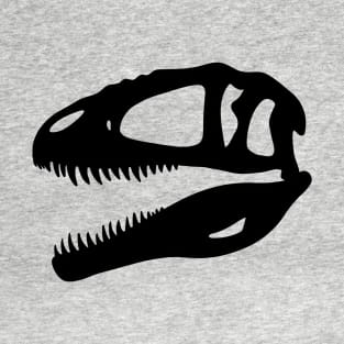 Carcharodontosaurus skull - black T-Shirt